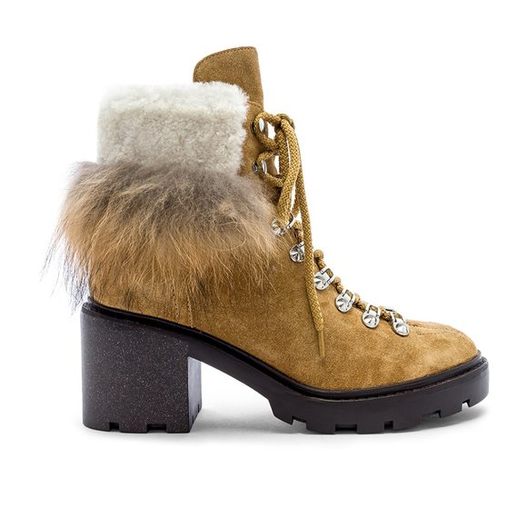 Sigerson Morrison Women's Shearling Fur Ankle Boots NWT - Picture 3 of 10